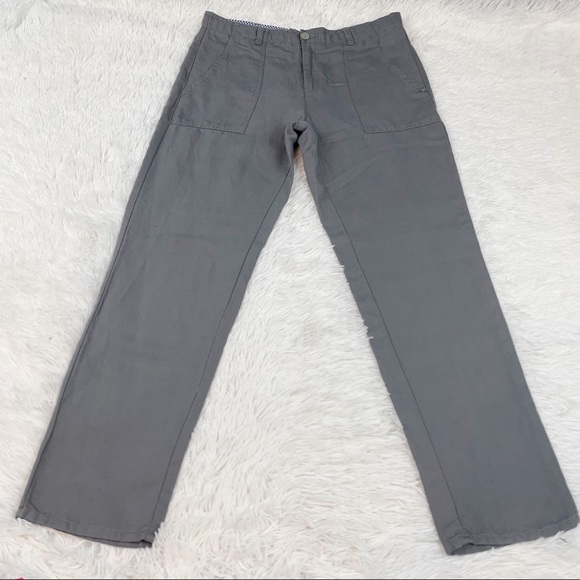 Ottod'Ame high rise Straight Leg Piombo chino Pants in grey patch pockets - Picture 15 of 15